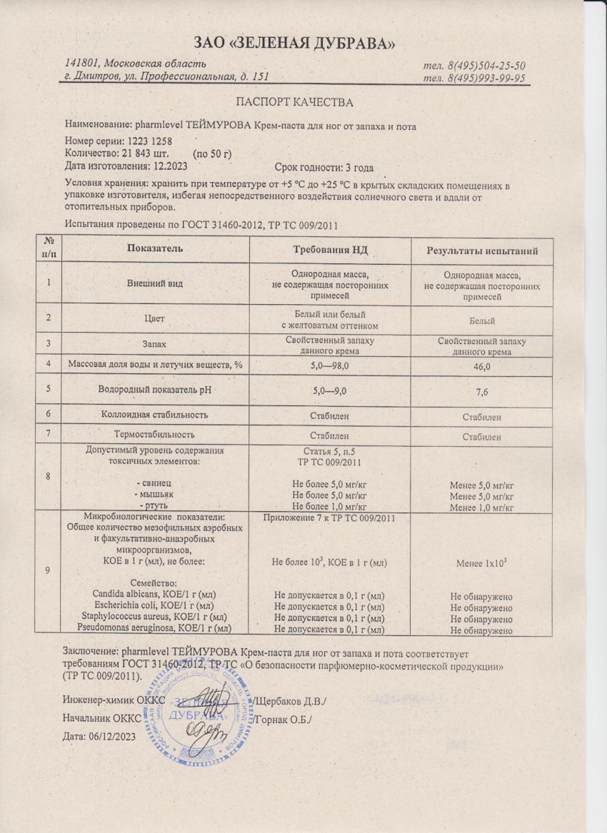 Паспорт №122023